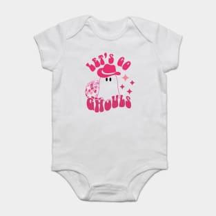 Let's go Ghouls, Halloween, Disco Ball, Cowboy Hat Baby Bodysuit